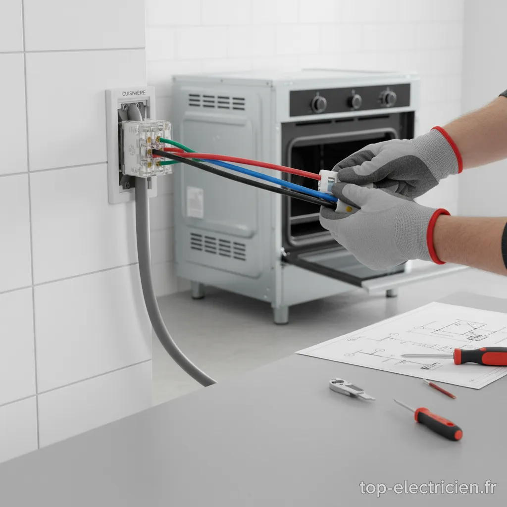 Schéma de raccordement électrique pour un four encastrable