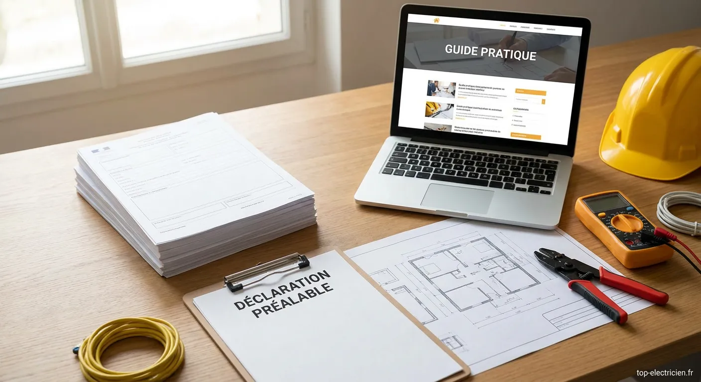 Formulaire de déclaration en mairie pour travaux électriques et plans