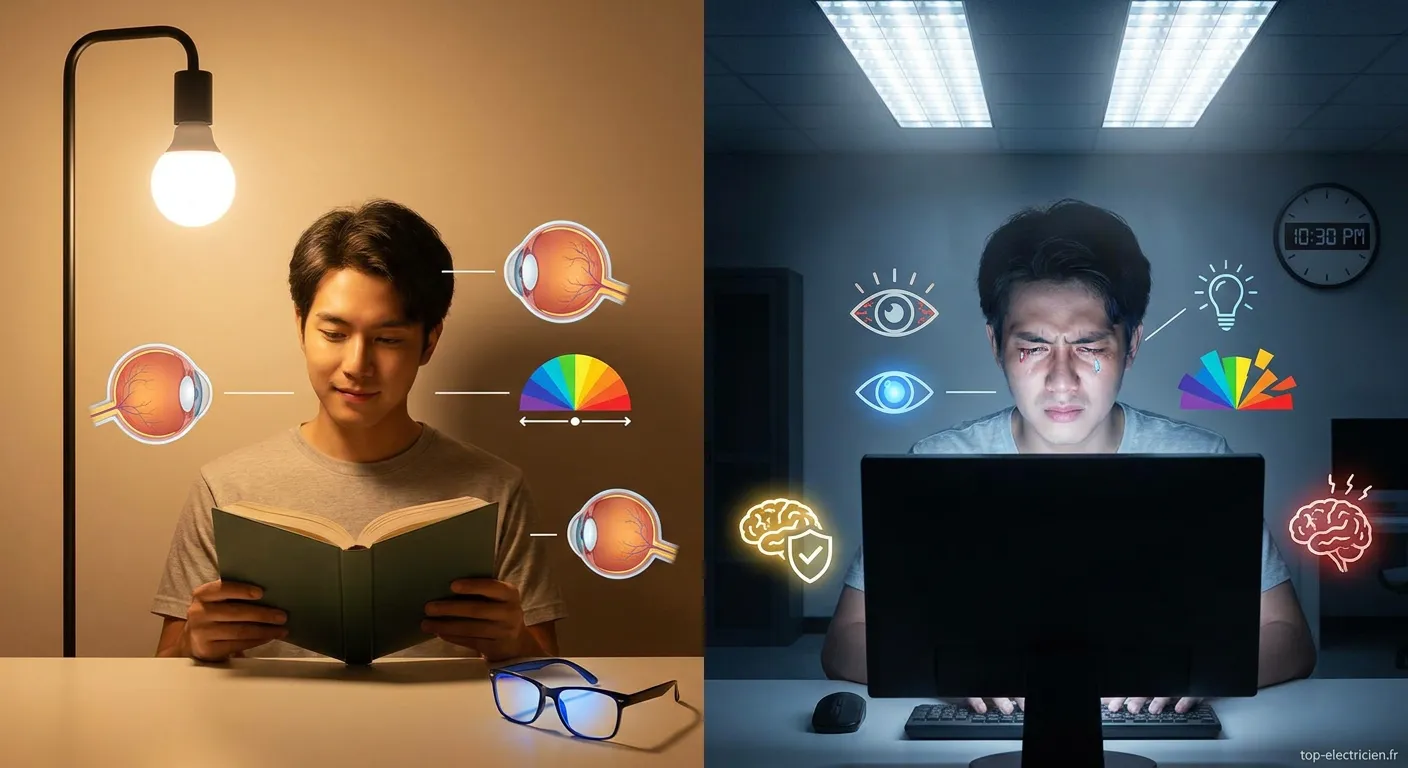 Éclairage électrique moderne protégeant la santé visuelle