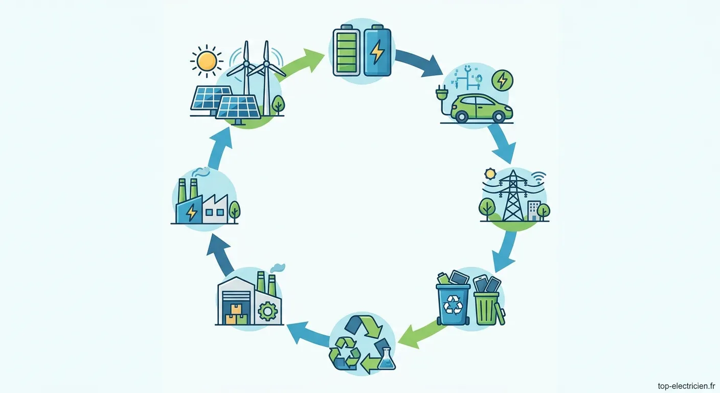 Tableau électrique moderne conçu selon les principes d'économie circulaire