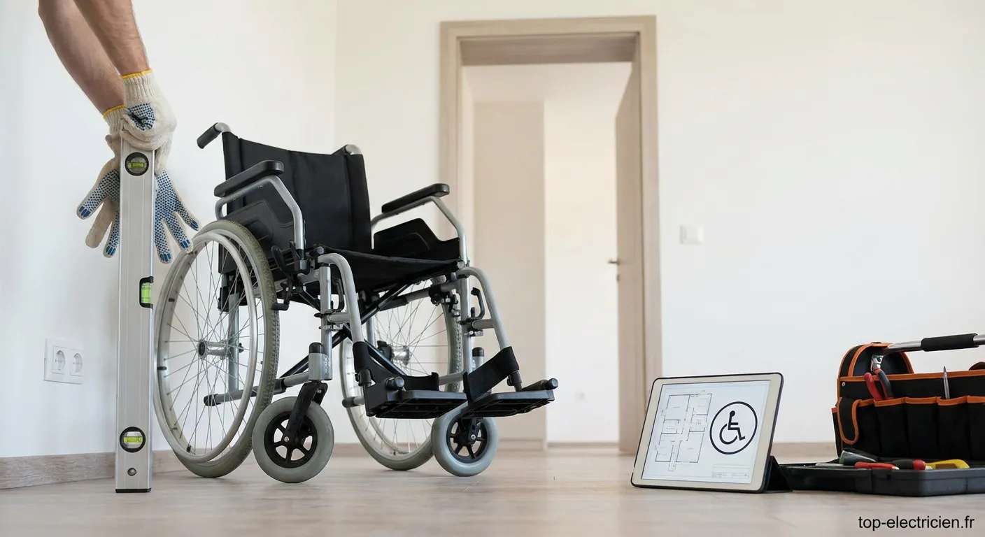 Prise électrique accessible selon normes PMR