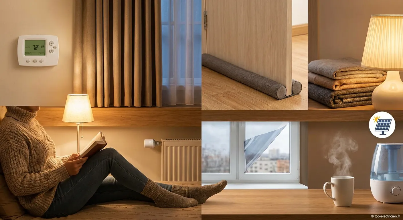 Personne réglant un thermostat programmable pour optimiser son chauffage électrique